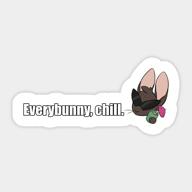 Everybunny Chill Sticker by Pandactyle